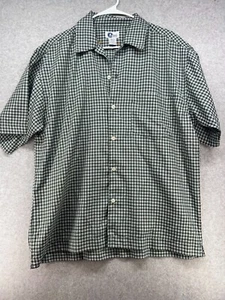 AriZona Mens Button Down Shirt Size M Short Sleeves Collared Polyester Pocket - Picture 1 of 7