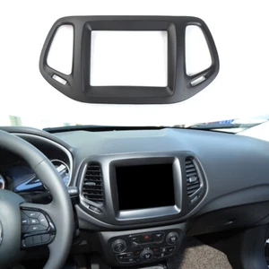 Matte Black 8.4" Dashboard GPS Navigation Panel Trim Bezels For Jeep Compass 17+ - Picture 1 of 9
