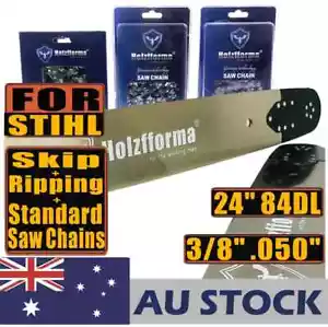 Holzfforma Pro 24/25in Bar & Chain Combo: 3/8 .050 84DL for Stihl Chainsaws - Picture 1 of 2