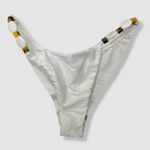 $138 Vix Women's White Dora Cheeky Bikini Bottom Swimwear Size Medium - Picture 1 of 4