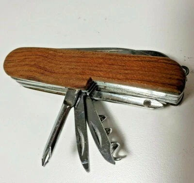 老式木箱/手柄野营实用口袋刀内部 10 件 — 第 1/4 张图片