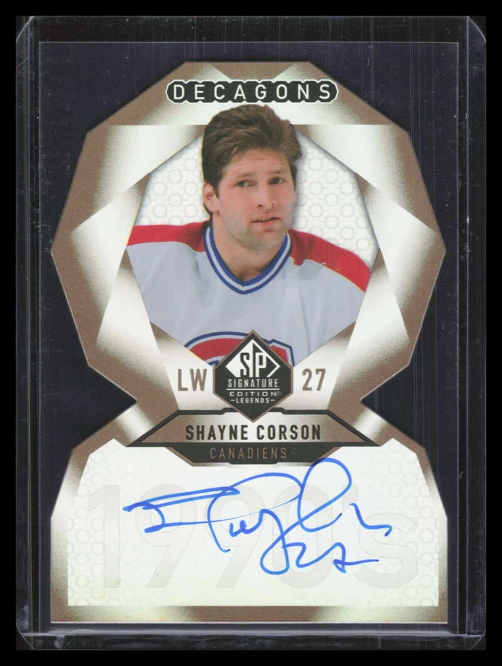 2020-21 SP Signature Legends Decagons Autographs Gold dc60 Shayne Corson Auto - Image 1 of 2