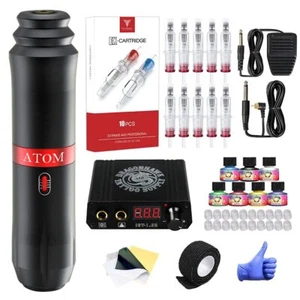 Mast Beginners Tattoo Pen Kit Atom M1 Power Supply Pedal - Picture 1 of 2
