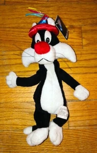 Warner Brothers Studio Store Sylvester Birthday Hat Bean Bag Plush NWT - Picture 1 of 1
