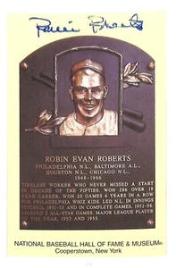 Robin Roberts Autographed Yellow Hall Of Fame Plaque HOF Phillies 95433 - Picture 1 of 2