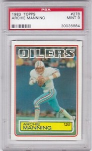 1983 Topps Archie Manning Card #278 PSA 9