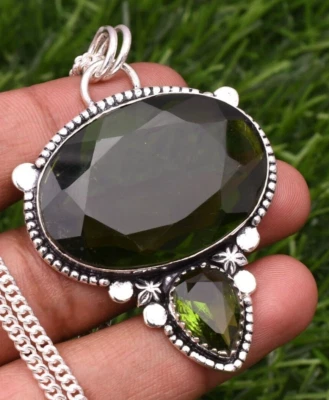 Ciondolo gioiello fatto a mano con pietra preziosa in argento sterling 925 pe... - Immagine 1 di 4