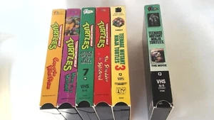 QTY 6 MUTANT NINJA TURTLE VIDEO VHS TAPES FHE MOVIE #3 1990, & 5 TURTLE CLASSICS - Picture 1 of 7