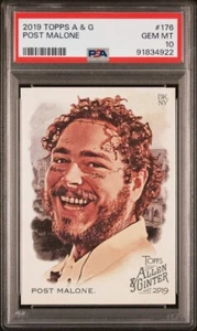 Post Malone 2019 Topps Allen & Ginter PSA 10 Musician - Bild 1 von 2