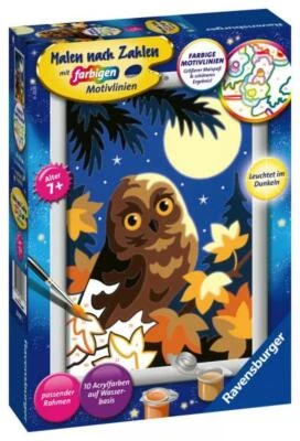 Ravensburger Malen nach Zahlen Classic Sonderserie E Eule im Mondschein 28697 - Bild 1 von 2