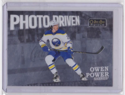 2022-23 O-PEE-CHEE PLATINUM PHOTO DRIVEN INSERT OWEN POWER #PD-15 BUFFALO SABRES - Image 1 of 2
