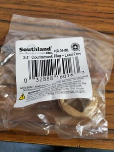 Enchufe avellanado Southland 3/4" - Sin plomo - 458-014NL - Imagen 1 de 1