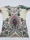 Etro Milano Long Sleeve Shirt Women Small Aop Floral Paisley V-Neck…#7380