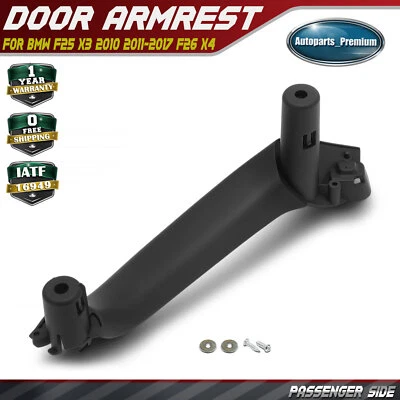 Panel de manija de puerta interior negro pasajero para BMW F25 X3 2010-2017 F26 X4 Foto 1 de 4