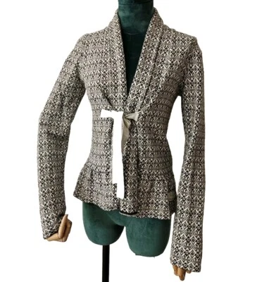 Cárdigan Tejido Odd Molly Estilo 615M-654 Gris Blanco 100% Algodón 000294 Foto 1 de 4