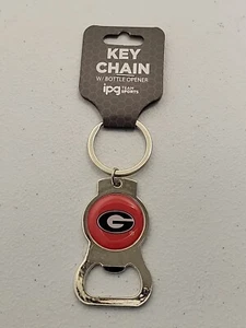 University of Georgia Bulldogs Premium Solid Metal Bottle Opener Keychain NWT - Picture 1 of 4
