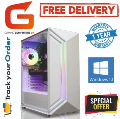 Gaming PC COMPUTER Core i7 16GB 240GB + 1TB GTX 1650 Win10 FREE DELIVERY - Image 1 of 4