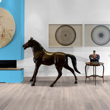 Pisos De Madera De Ingeniería haga clic en blanco cepillado mate lacado piso Real De Madera