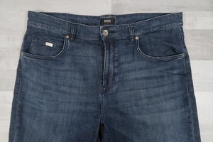 Mens Hugo Boss Alabama 2 Stretch Straight Fit Blue Jeans W36 L32 - Picture 1 of 15