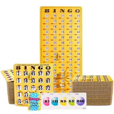 MR CHIPS Jam-Proof Bingo Cards with Sliding Windows, 50 Reusable Shutter Cards, - Image 1 of 4