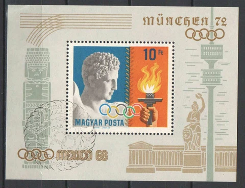 Used sheet sale! Hungary 1969. Olimpic winners sheet Michel Bl. 69. / 6,50 EUR Cover