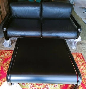 Sofa in Schwarz von Gae Aulenti für Knoll Inc. / Knoll International, - Bild 1 von 2