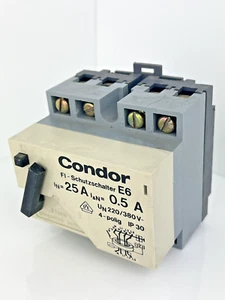 Condor FI-Schutzschalter 25A / 0.5A / E6 / FIS - Bild 1 von 3