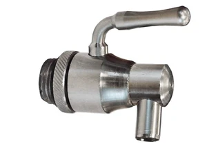 Rubinetto Antigoccia In Acciaio Inox Attacco 1/2'' Per Contenitori Olio Fusti - Foto 1 di 2