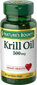 Nature's Bounty Krill Oil Rapid Released Softgel 500 mg 30 Count, Exp 10/2026+ - Picture 1 of 4