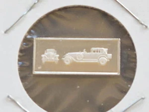 1925 Renault Landaulette 2.5g Proof Sterling Silver Ingot Franklin Mint D0902 - Picture 1 of 2