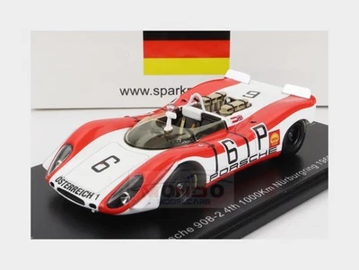 1:43 SPARK Porsche 908/2 #6 4Th 1000Km Nurburgring 1969 Lins Attwood SG826 - Immagine 1 di 2