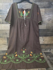 Uncle Frank besticktes Blumen Boho Y2K Kleid Größe Small  - Bild 1 von 16