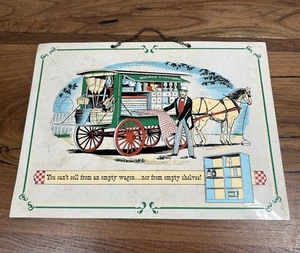 Vtg You Can’t Buy From An Empty Cart Feed Advertising Plastic Purina Sign - Picture 1 of 6
