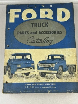 1958 Ford Truck Parts Accessories Catalog Operations Manual FoMoCo Garage Lit - Image 1 of 4