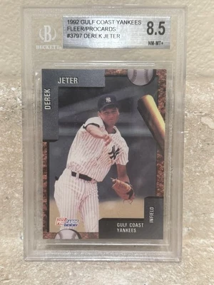 New York Yankees Derek Jeter Graded Rookie Card - 1992 Fleer ProCards Gulf Coast - Image 1 of 2