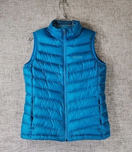 MARMOT 700 Fill Down Puffer Vest Womens Medium Turquoise Hiking Gorpcore - Picture 1 of 12