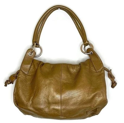 HOBO International Womens Gold Bronze Leather Slouchy Satchel Shoulder Purse Y2K - Image 1 of 4