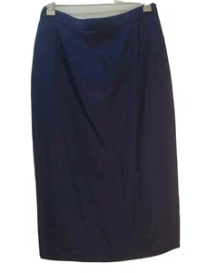 CHRISTIAN DIOR Pencil SKIRT Sz 8 NAVY Academia Stewardess CAREER Old Money USA - Picture 1 of 13