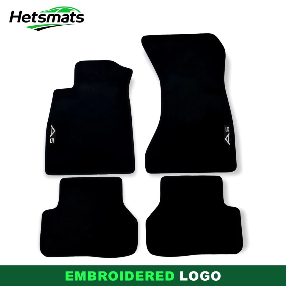 Alfombrillas alfombrillas coche terciopelo negro personalizadas para Audi A5 S5 RS5-2016-2023 Foto 1 de 4