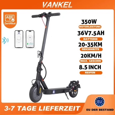 Elektroroller 8,5 Zoll 350W Motor faltbar Escooter mit ABE 20KM/h 85 % neuwertig - Bild 1 von 4