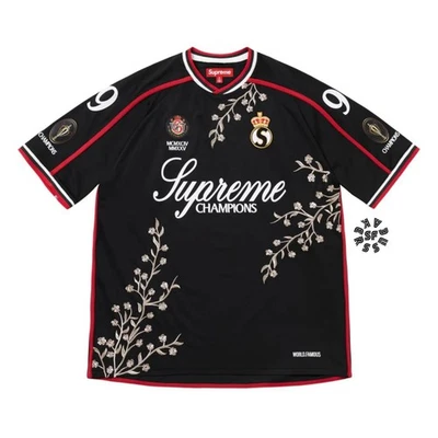 CAMISETA DE FUTBOL SUPREMA FLORAL NEGRA ROJA (TALLA M) FW25 Foto 1 de 3