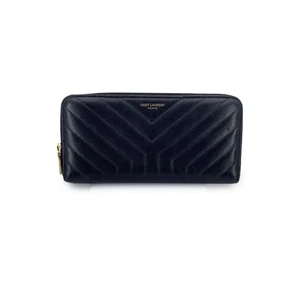 Portafoglio Continental Zippy in pelle trapuntata nera Saint Laurent Y - Imagen 1 de 5