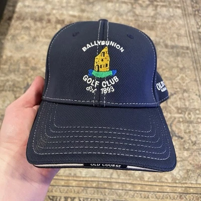 BALLYBUNION GOLF CLUB Old Course Golf Hat Cap Fitted Flexfit Size L/XL Navy - Image 1 of 4