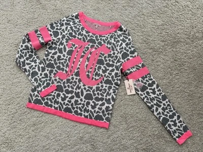 Новый с Ярлыками Y2K Juicy Couture леопард розовый вязаный ворота свитер женщин размер маленький - Изображение 1 из 4