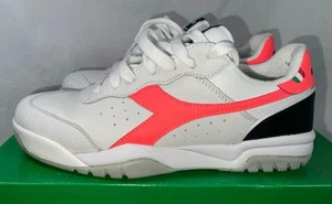 Diadora Maverick HOC Men’s Sneakers White Dark Red Size 8 - Picture 1 of 8