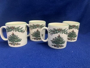 🎄Qty 4 - Spode Christmas Tree Garland 9 oz Coffee Mugs, 2005 - Picture 1 of 12