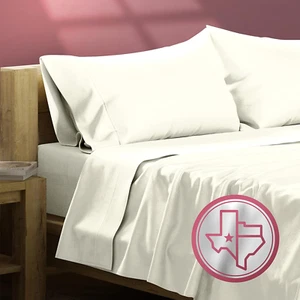 Egyptian Cotton King Bed Sheets - 800 Thread Count 4 PC Sand King Sheet Set, Sat - Picture 1 of 9