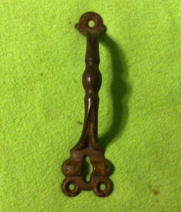 Vintage ~ Door ~ Box ~ Drawer ~ Handle ~ Ornate ~ Iron ~ Hardware ~ Art Deco - Picture 1 of 8