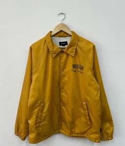 Brixton Mustard Windbreaker Jacket Size L - Picture 1 of 9