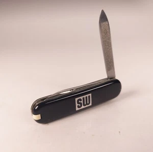 Victorinox Swiss Army Knife 58mm Classic Black 58mm Pocket Knife  SW Logo  - Picture 1 of 5